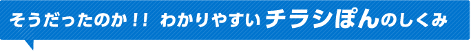そうだったのか！！わかりやすいチラシぽんのしくみ