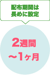 配布期間は長めに設定