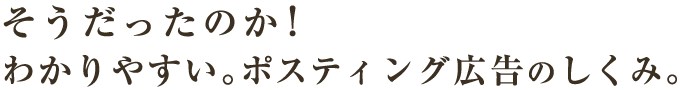 そうだったのか！わかりやすい。ポスティング広告のしくみ。