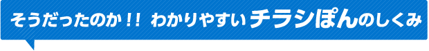 そうだったのか！！わかりやすいチラシぽんのしくみ