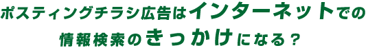 ポスティングチラシ広告はインターネットでの情報検索のきっかけになる？