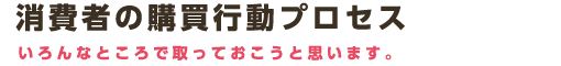 消費者の購買行動プロセスいろんなところで取っておこうと思います。