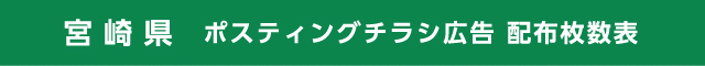 宮崎県 ポスティングチラシ広告 配布枚数表